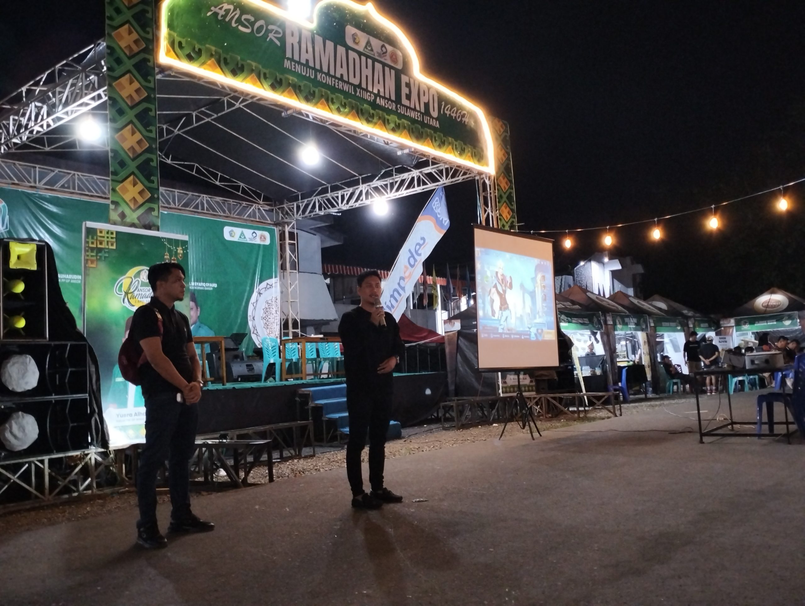 Wawali Rendy Mangkat, saat sambutan di Ansor Ramadhan Expo, Selasa (18/3/2025). (Foto: Gito)